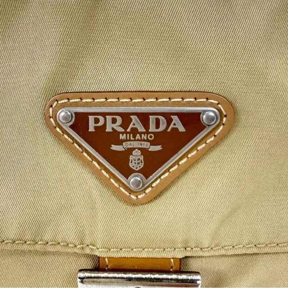 PRADA  Vela Sport Nylon Tessuto Beige shoulder bag with dustbag - Picture 11 of 15